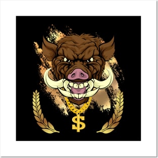 Boar with Swagger - Boar Bling Posters and Art